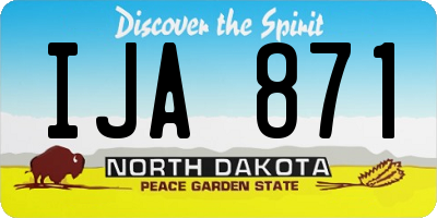 ND license plate IJA871