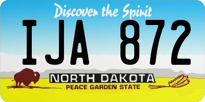 ND license plate IJA872
