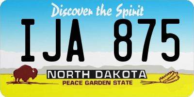 ND license plate IJA875