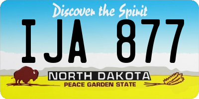 ND license plate IJA877