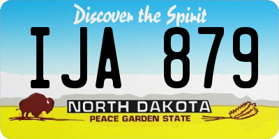 ND license plate IJA879
