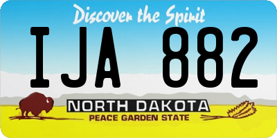 ND license plate IJA882