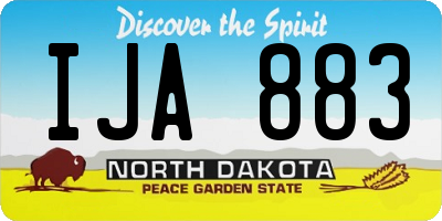 ND license plate IJA883