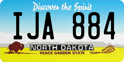 ND license plate IJA884