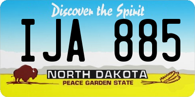 ND license plate IJA885