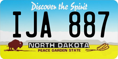 ND license plate IJA887