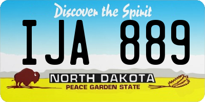 ND license plate IJA889