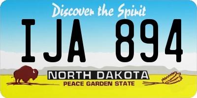 ND license plate IJA894