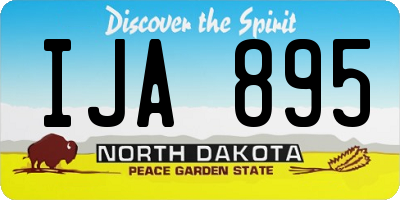 ND license plate IJA895