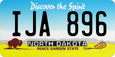 ND license plate IJA896