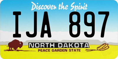ND license plate IJA897