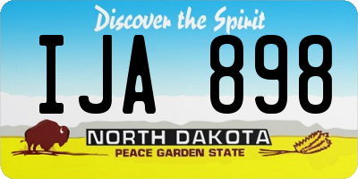 ND license plate IJA898