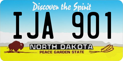 ND license plate IJA901