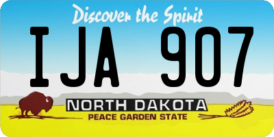 ND license plate IJA907