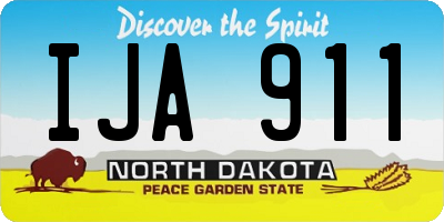 ND license plate IJA911