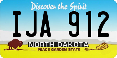 ND license plate IJA912