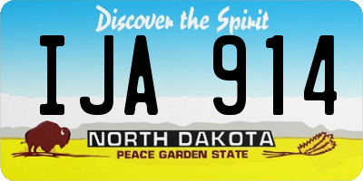 ND license plate IJA914