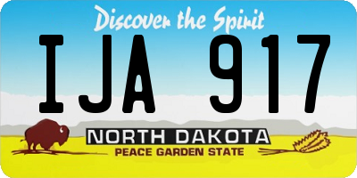 ND license plate IJA917