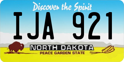 ND license plate IJA921