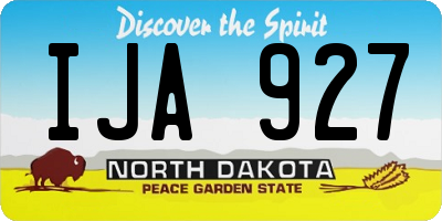 ND license plate IJA927