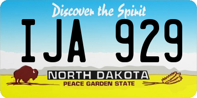 ND license plate IJA929