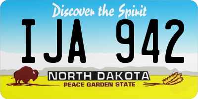 ND license plate IJA942