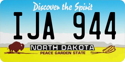 ND license plate IJA944