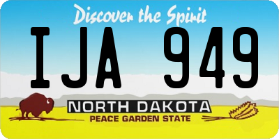 ND license plate IJA949
