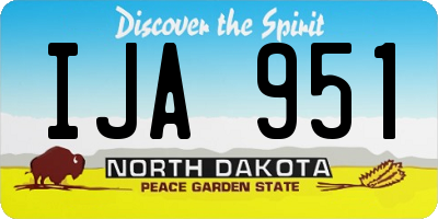 ND license plate IJA951