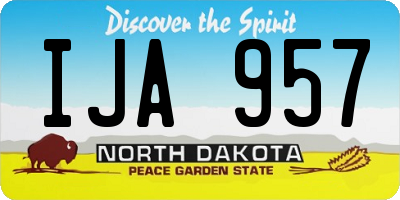 ND license plate IJA957
