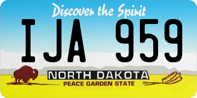 ND license plate IJA959