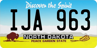 ND license plate IJA963