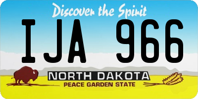 ND license plate IJA966