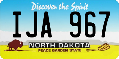 ND license plate IJA967