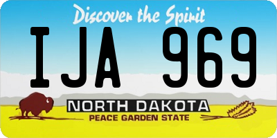 ND license plate IJA969