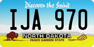 ND license plate IJA970