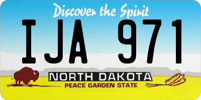 ND license plate IJA971