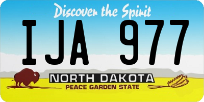 ND license plate IJA977