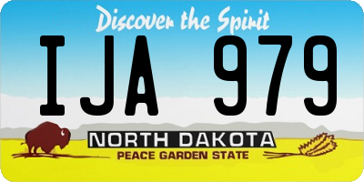 ND license plate IJA979
