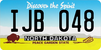 ND license plate IJB048