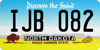 ND license plate IJB082