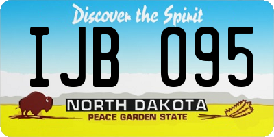 ND license plate IJB095