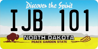 ND license plate IJB101