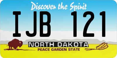 ND license plate IJB121