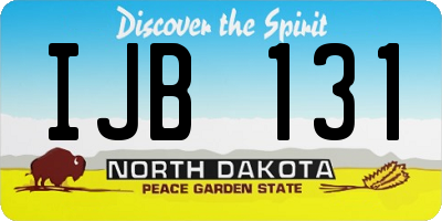ND license plate IJB131