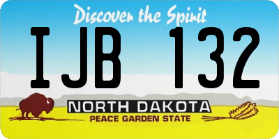 ND license plate IJB132