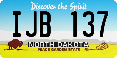 ND license plate IJB137