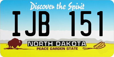 ND license plate IJB151