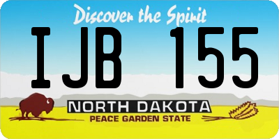 ND license plate IJB155