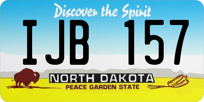ND license plate IJB157